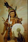 George Catlin Indian Boy oil